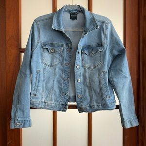 CURVE APPEAL DENIM JACKET LARGE STRETCHY SOFT COMFORTABLE EXCELLENT COND…